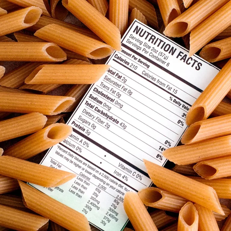 Étiquette de valeurs nutritionnelles