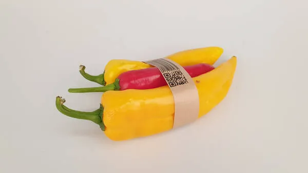 Étiquette Ecopack sur produit frais